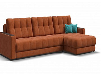 Угловой диван BOSS 3.0 MAX велюр Alkantara оранж
