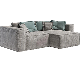 Диван Бриошь компактный угловой пр\лев Базис без подушек