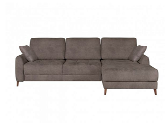 Угловой диван Монако с канапе 85/19, Коричневый, Ткань Tornado Stone Home Collection