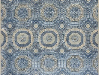 Индийский ковер из шёлка, шерсти и хлопка «PALACE OF DOGES» S72-BLUE 361 x 457 см Мир ковров