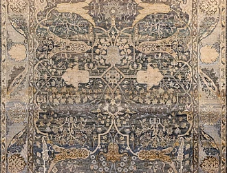 Индийский ковер из шёлка, шерсти и хлопка «VINTAGE SILK» AJ450-BLACK-MIX(231x313) 231 x 313 см Мир ковров