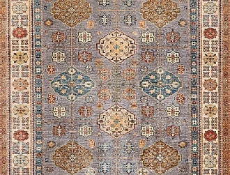 Пакистанский ковер из шерсти «KAZAK ROYAL» GRAY-IVORY(204x300) 204 x 300 см Мир ковров