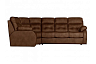 Угловой диван Рей с тумбой, Коричневый, Ткань Morello Chocolate
