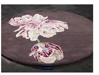 Индийский ковер из шерсти и арт-шёлка «TED BAKER» Tranquility-Aubergine 56005(Round) 200 x 200 см Мир ковров