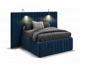 Кровать BOSS INFINITY 180*200 велюр Monolit синяя