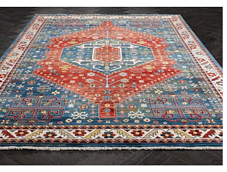 Турецкий ковер из полиэстера «RAKKAS» 0570A-ROSE-NAVY 80 x 150 см Мир ковров