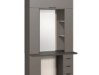 Стол туалетный Сохо графит с зеркальной секцией