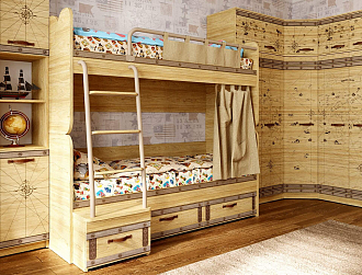 Кровать двухъярусная Корсар 6