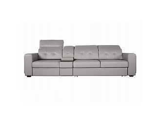 Диван Торонто 3р с баром, Серый, Кожа Bellagio Grigio Home Collection
