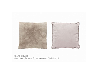 Подушка Александрия меховая подушка, бежевая, 2 шт Home Collection
