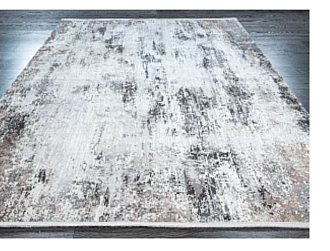 Турецкий ковер из эвкалиптового шёлка и акрила «VERANO» 9347A-GREY-CREAM 80 x 150 см Мир ковров