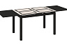 Обеденный раздвижной стол со стеклом «Диез Т11» (Венге/дуб миланский стекло с рисунком)