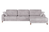 Угловой диван Монако с канапе 97/19, Серый, Ткань Tornado Silver