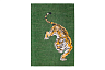 Бельгийский ковер из полиэфирного шёлка «POP» 9388-TIGER-GREEN ON FIRE 140 x 200 см