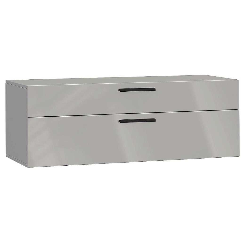 Тумба навесная под телевизор Челси серая