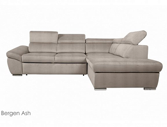 Угловой диван Капри с канапе 285 , Серый, Ткань Bergen Ash Home Collection