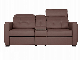 Диван Торонто 2р с баром , Коричневый, Кожа Madras Griss Home Collection