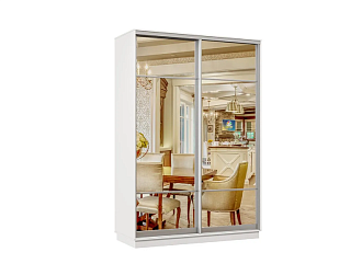 Шкаф-купе двухдверный Антиной белый