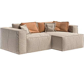 Диван Бриошь Мемори компактный угловой пр\лев Премьер+ без подушек