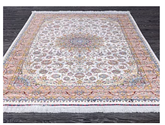 Иранский ковер из шёлка и модала «QUM PERSIAN» 603-CRE 150 x 225 см Мир ковров