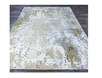 Индийский ковер из шерсти и бамбукового шёлка «STORM V» RN52WH-BEIGE-GREY 250 x 300 см Мир ковров