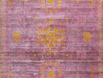 Индийский ковер из шёлка, шерсти и хлопка «VINTAGE SILK» BN34-PINK 242 x 300 см Мир ковров