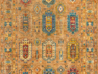 Пакистанский ковер из шерсти «WAZIR» BROWN-BROWN(145x217) 145 x 217 см Мир ковров