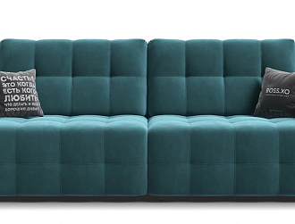 Диван Босс ХО Велюр Монолит зеленый/ Снежная Сонома