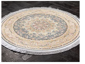 Иранский ковер из полиэфирного шёлка и акрила «ARMAN» AISAN-DBLU(Round) 120 x 120 см Мир ковров