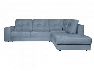 Угловой диван Модульный Брайтон с оттоманкой, Синий, Ткань Smile Dasty Blue Home Collection
