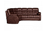 Угловой диван Рей с тумбой, Коричневый, Кожа Bellagio Marrone