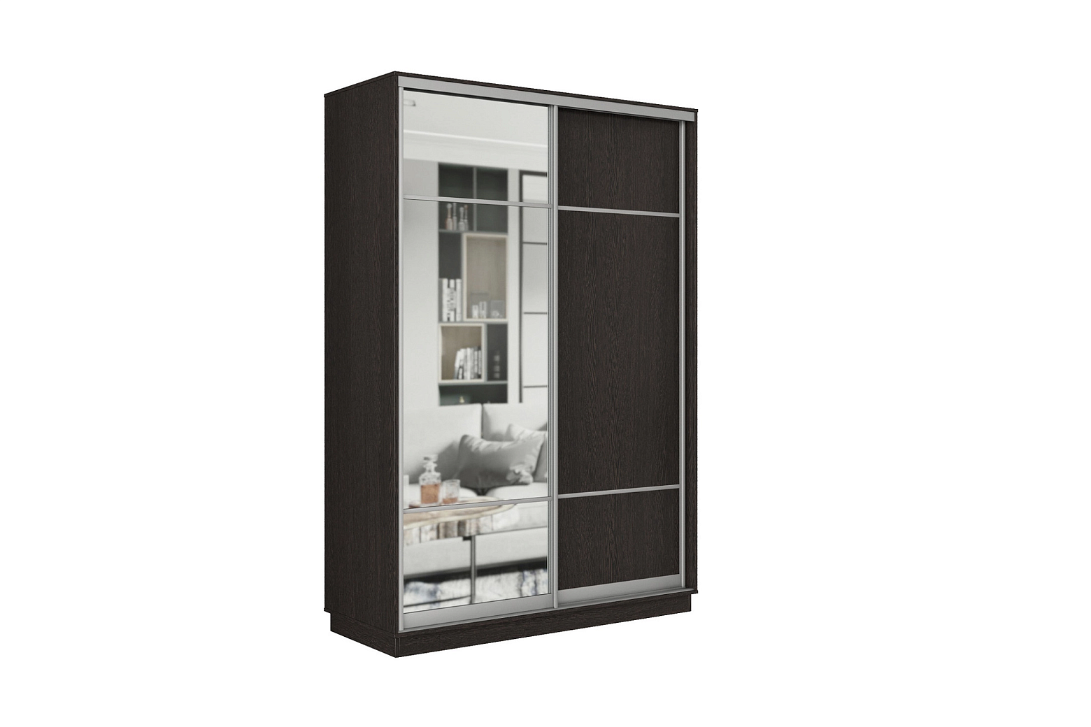 Шкаф-купе двухдверный Аламак венге