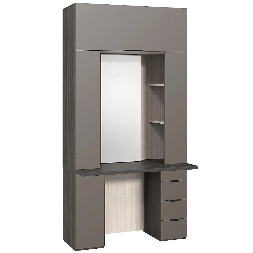 Стол туалетный Сохо графит с зеркальной секцией