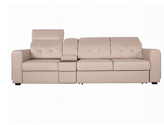 Диван Торонто 3р с баром, Бежевый, Кожа Bellagio Lama Home Collection