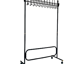 Вешалка ТИ_гардероб. СКР черн. на колесиках, 57858