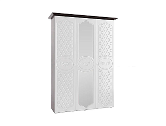 Шкаф 3-х створчатый Престиж венге / жемчуг