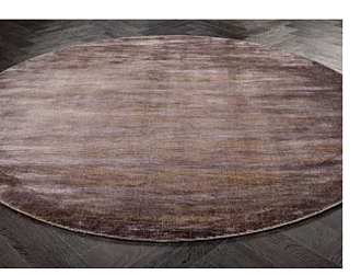 Индийский ковер из шерсти и арт-шёлка «MURUGAN» PLAIN-BRN-RUS-D04/A032(Round) 295 x 295 см Мир ковров