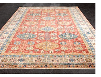 Пакистанский ковер из шерсти «KAZAK ROYAL» 232580-RED-BGE 271 x 385 см Мир ковров