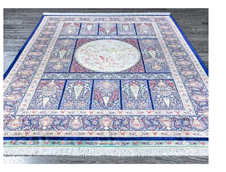 Иранский ковер из шёлка и модала «MASTERPIECE QUM» 003-21-EDEN NAVY 198 x 302 см Мир ковров
