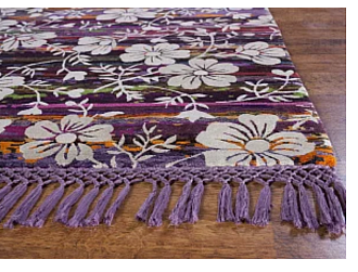 Непальский ковер из шерсти и шёлка «RUG STAR» BAISHAK WHITE SNOW-DEEP PURPLE BG 250 x 300 см Мир ковров