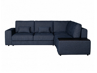 Угловой диван Модульный Престон с тумбой, Синий, Ткань Milano 11 Home Collection