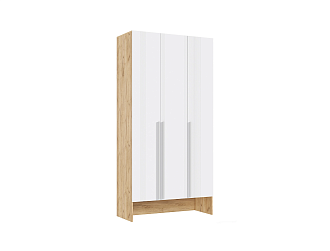 Шкаф 3х-створчатый Луна дуб крафт / браш вайт