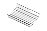 Полка-корзина проволочная, серия 400 черная