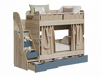 Кровать двухъярусная 2-2 Sonoma Colors (полуночный синий)