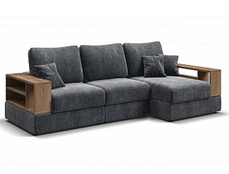 Модульный угловой диван правый BOSS MODOOL XL шенилл Gloss карбон