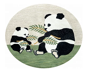Индийский ковер из шерсти «FAUNA FUN» 156-PANDA(Round) 150 x 150 см Мир ковров