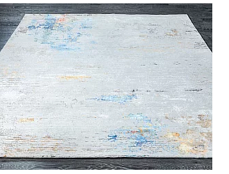 Индийский ковер из шерсти и бамбукового шёлка «UNSTRING» SRB702-ANTIQUE-WHITE-OCEAN-BLUE 250 x 300 см Мир ковров