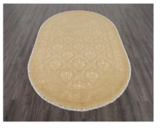 Индийский ковер из шерсти и арт-шёлка «KING OF AGRA» NO67-CRE-CRE14854(Oval) 204 x 290 см Мир ковров