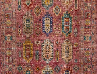 Пакистанский ковер из шерсти «WAZIR» RED-RED(195x279) 195 x 279 см Мир ковров