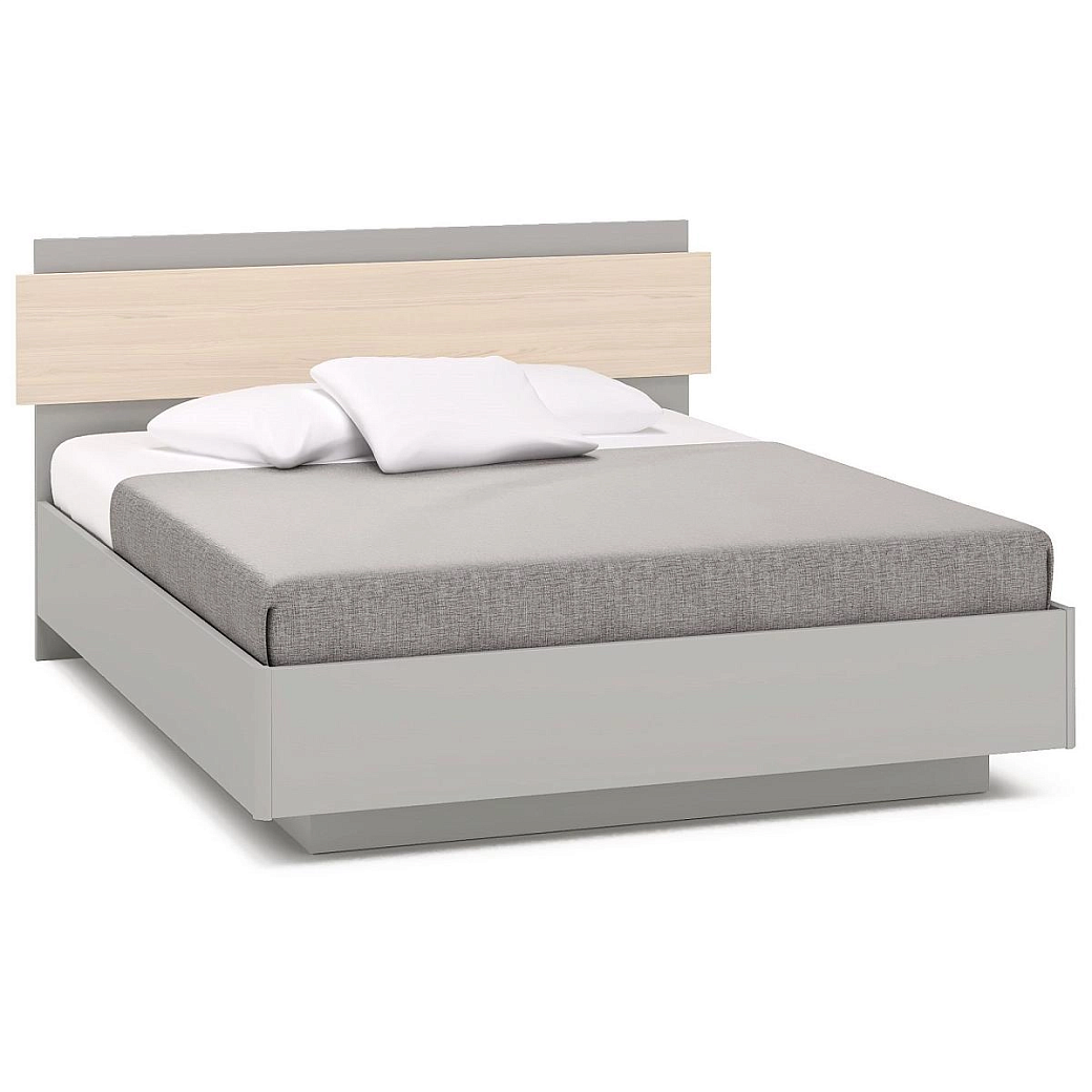 Кровать двуспальная 160х200 Chelsea,Rimini серая с подъемным механизмом